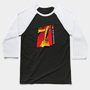 excavator Baseball T-Shirt